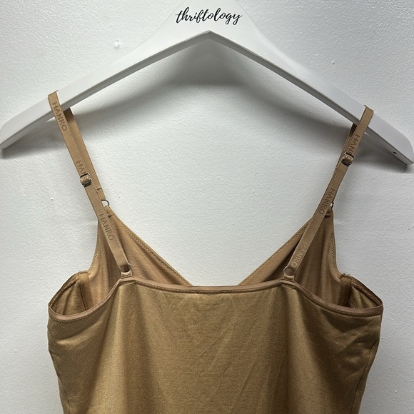 Hanro Skin Smooth Touch Bodysuit Underwired Bra Snap Nude Tan #1533 Size 36A - Picture 8 of 8